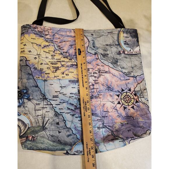 Mark Twain Map Tote Bag - Picture 11 of 14